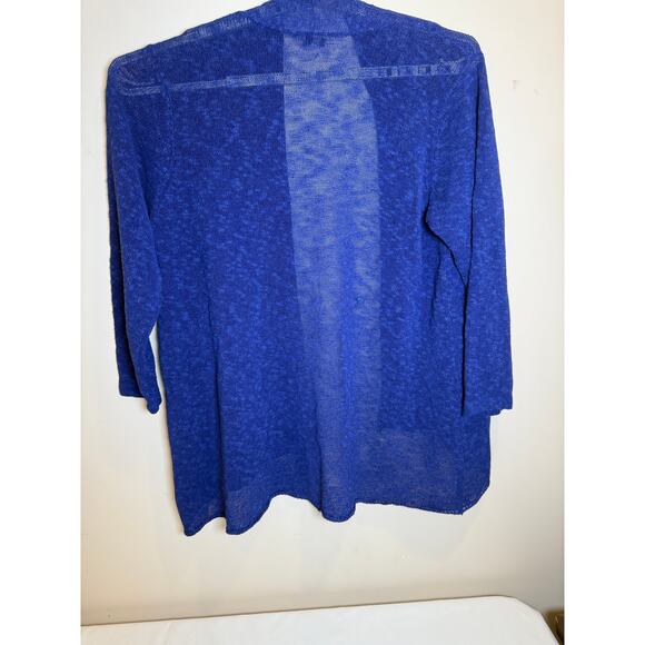 Eileen Fisher Woman Blue Open Knit Cardigan – Plus 2X - Picture 4 of 4